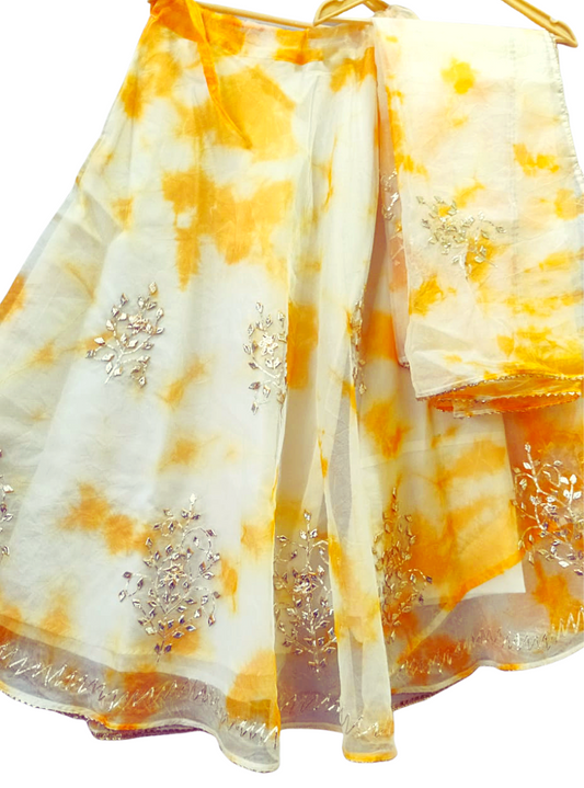 Traditional Skirt Set | Colourful Lehanga Choli Set | Semi - Stitched
