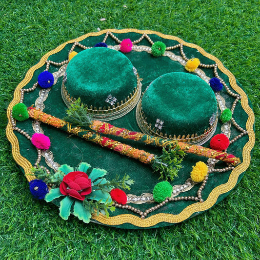 Mehandi Thali | Colourful Decorated Thali | Wedding Thali