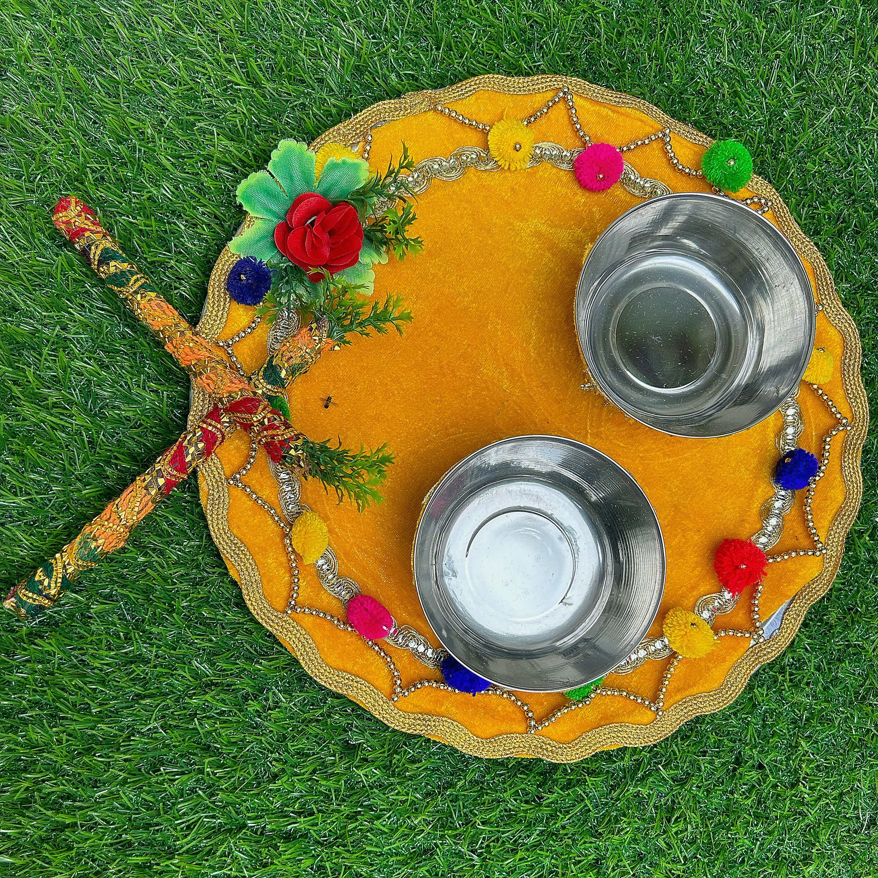 Flower Handmade Pooja Thali Decoration