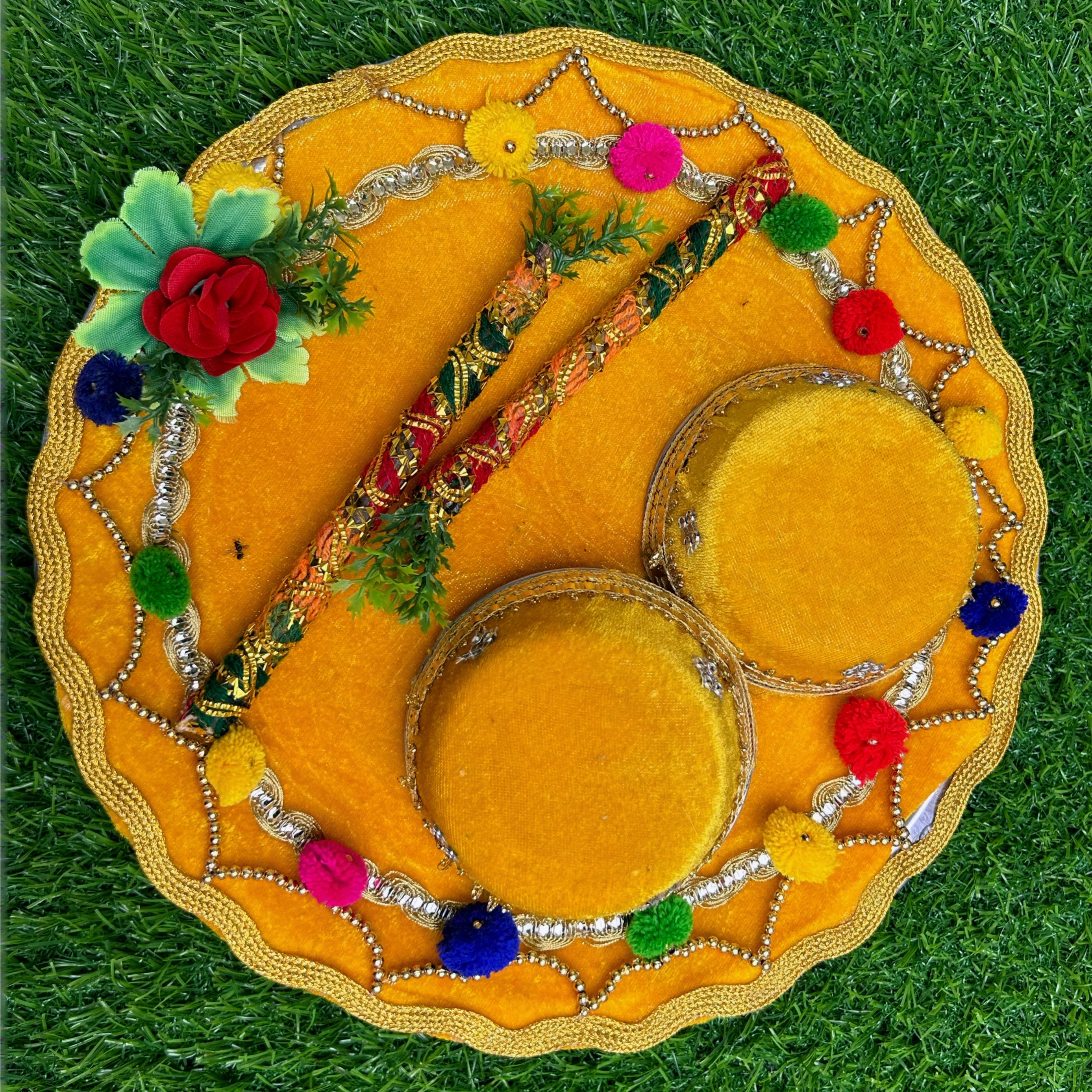 Flower Handmade Pooja Thali Decoration